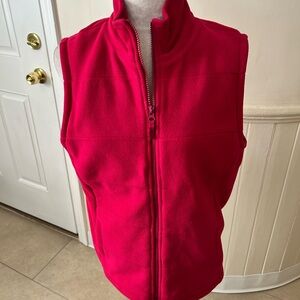 NWOT Woman’s Lands End Fleece Zip Up Vest Size medium 10-12